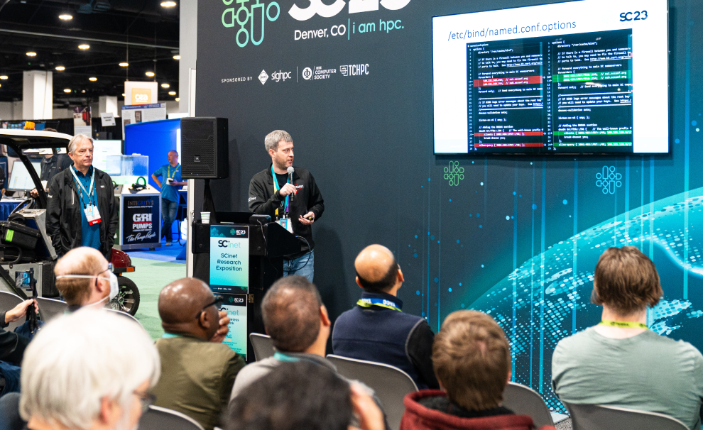 A presentation from a SCinet conference event